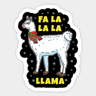 Fa La La Llama Lovers Christmas Sticker